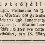 Nothmann I. S., wzmianka o zgodnie - Der Oberschlesische Wanderer 1860, Jg. 33, No. 12. s. 1