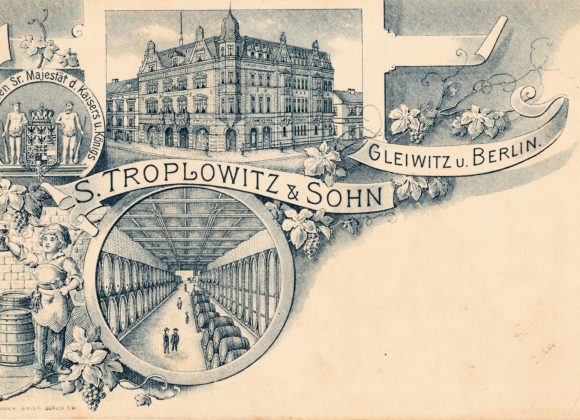 Postkarte mit Werbung für das Unternehmen Troplowitz.